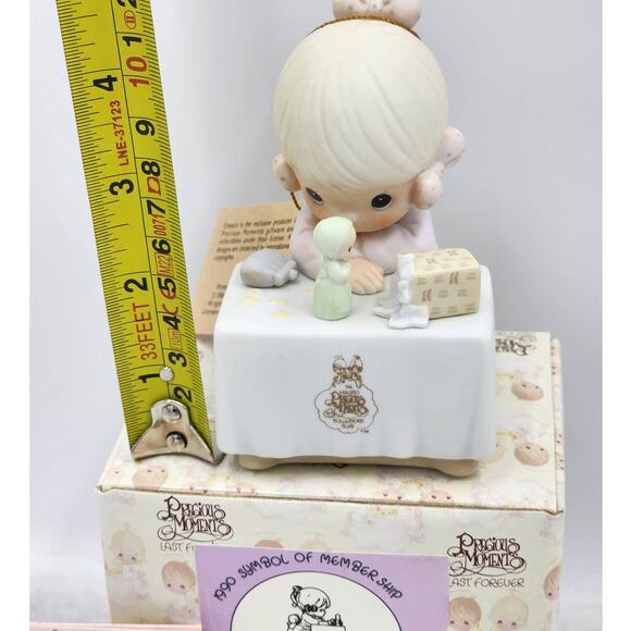 Precious Moments Figurine My Happiness C0010 1990 Symbol Of Membership Box Tags - Picture 6 of 10